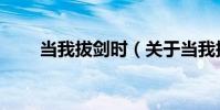 當我拔劍時(關于當我拔劍時介紹)