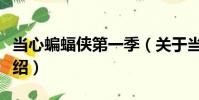 當心蝙蝠俠第一季(關于當心蝙蝠俠第一季介紹)