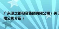 廣東源之都投資集團有限公司(關于廣東源之都投資集團有限公司介紹)