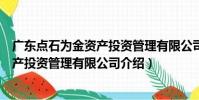 廣東點石為金資產投資管理有限公司(關于廣東點石為金資產投資管理有限公司介紹)