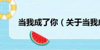 當我成了你(關于當我成了你介紹)