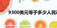 9300美元等于多少人民幣(9300gt)