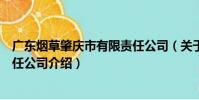 廣東煙草肇慶市有限責任公司(關于廣東煙草肇慶市有限責任公司介紹)