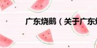廣東燒鵝(關于廣東燒鵝介紹)