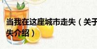 當我在這座城市走失(關于當我在這座城市走失介紹)