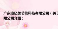 廣東澳億美節能科技有限公司(關于廣東澳億美節能科技有限公司介紹)