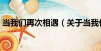當我們再次相遇(關于當我們再次相遇介紹)