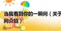 當我看到你的一瞬間(關于當我看到你的一瞬間介紹)
