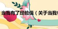 當我有了經驗值(關于當我有了經驗值介紹)