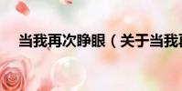 當我再次睜眼(關于當我再次睜眼介紹)