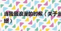 當我最浪漫的時候(關于當我最浪漫的時候介紹)