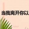 當我離開你以后（關于當我離開你以后介紹）