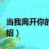 當我離開你的城市（關于當我離開你的城市介紹）