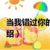 當我錯過你的時候（關于當我錯過你的時候介紹）
