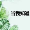 當我知道時（關于當我知道時介紹）