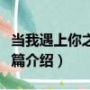 當我遇上你之雨心篇（關于當我遇上你之雨心篇介紹）