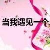 當我遇見一個人（關于當我遇見一個人介紹）
