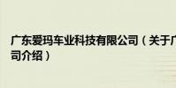廣東愛瑪車業科技有限公司(關于廣東愛瑪車業科技有限公司介紹)