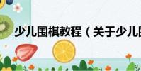 少兒圍棋教程(關于少兒圍棋教程簡介)