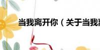 當我離開你(關于當我離開你介紹)