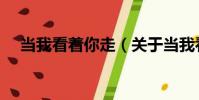 當我看著你走(關于當我看著你走介紹)