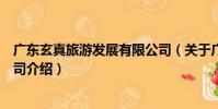 廣東玄真旅游發展有限公司(關于廣東玄真旅游發展有限公司介紹)