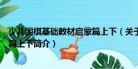 少兒圍棋基礎教材啟蒙篇上下(關于少兒圍棋基礎教材啟蒙篇上下簡介)