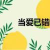 當愛已錯時（關于當愛已錯時介紹）