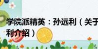 學院派精英:孫遠利(關于學院派精英:孫遠利介紹)