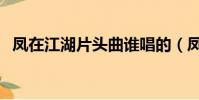 鳳在江湖片頭曲誰唱的(鳳在江湖片尾曲)
