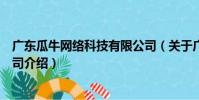 廣東瓜牛網絡科技有限公司(關于廣東瓜牛網絡科技有限公司介紹)