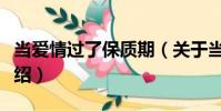 當愛情過了保質期(關于當愛情過了保質期介紹)