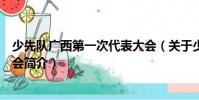 少先隊廣西第一次代表大會(關于少先隊廣西第一次代表大會簡介)