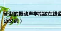 研制的振動聲學指紋在線監測主界面(研制的近義詞)