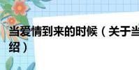 當愛情到來的時候(關于當愛情到來的時候介紹)