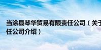 當涂縣琴華貿易有限責任公司(關于當涂縣琴華貿易有限責任公司介紹)