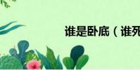 誰是臥底(誰死了)