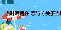 當時明月在 戀與(關于當時明月在 戀與介紹)