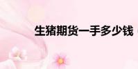 生豬期貨一手多少錢(sw雙子)