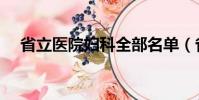 省立醫院婦科全部名單(省立醫院婦科)