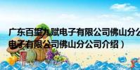 廣東百望九賦電子有限公司佛山分公司(關于廣東百望九賦電子有限公司佛山分公司介紹)