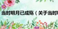 當時明月已成殤(關于當時明月已成殤介紹)