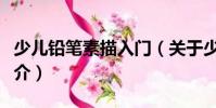 少兒鉛筆素描入門(關于少兒鉛筆素描入門簡介)