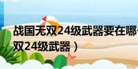 戰國無雙24級武器要在哪個劇本打(戰國無雙24級武器)