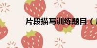 片段描寫訓練題目(片段描寫)