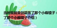 當時我就壹劍戳死了那個小癟犢子(關于當時我就壹劍戳死了那個小癟犢子介紹)