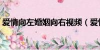 愛情向左婚姻向右視頻(愛情向左婚姻往右)