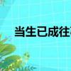 當生已成往事（關于當生已成往事介紹）