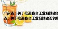 廣東省:關于推進我省工業品牌建設的指導意見(關于廣東省:關于推進我省工業品牌建設的指導意見介紹)