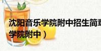沈陽音樂學院附中招生簡章2022(沈陽音樂學院附中)